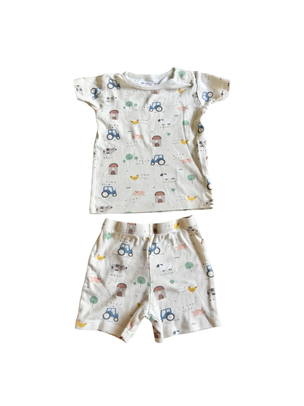 Organic Cotton Farm Short Sleeve Pj’s size 18-24 months